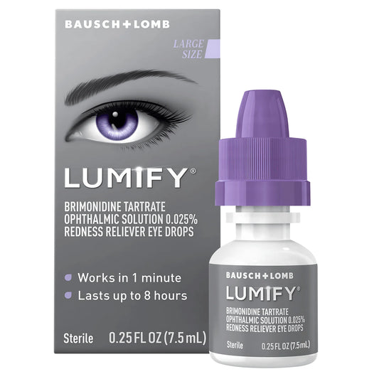 Lumify Bausch + Lomb oogdruppels tegen rode ogen – verpakking 7,5 ml flesje